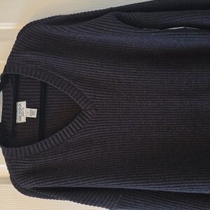 ARIZONA JEAN CO YOUNG MEN'S "CHARCOAL" BLACK PULLOVER V-NECK SWEATER SIZE MEDIUM